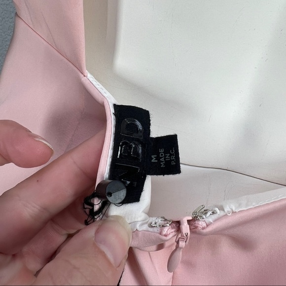 NWT NBD Senseless Deep V Neck & Open Back Pale Pink Dress Size M - Picture 7 of 10